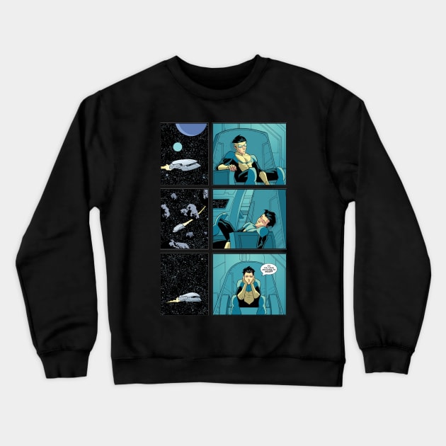 invincible space explore Crewneck Sweatshirt by super villain